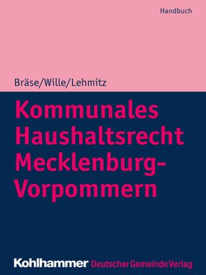 cover image of Kommunales Haushaltsrecht Mecklenburg-Vorpommern